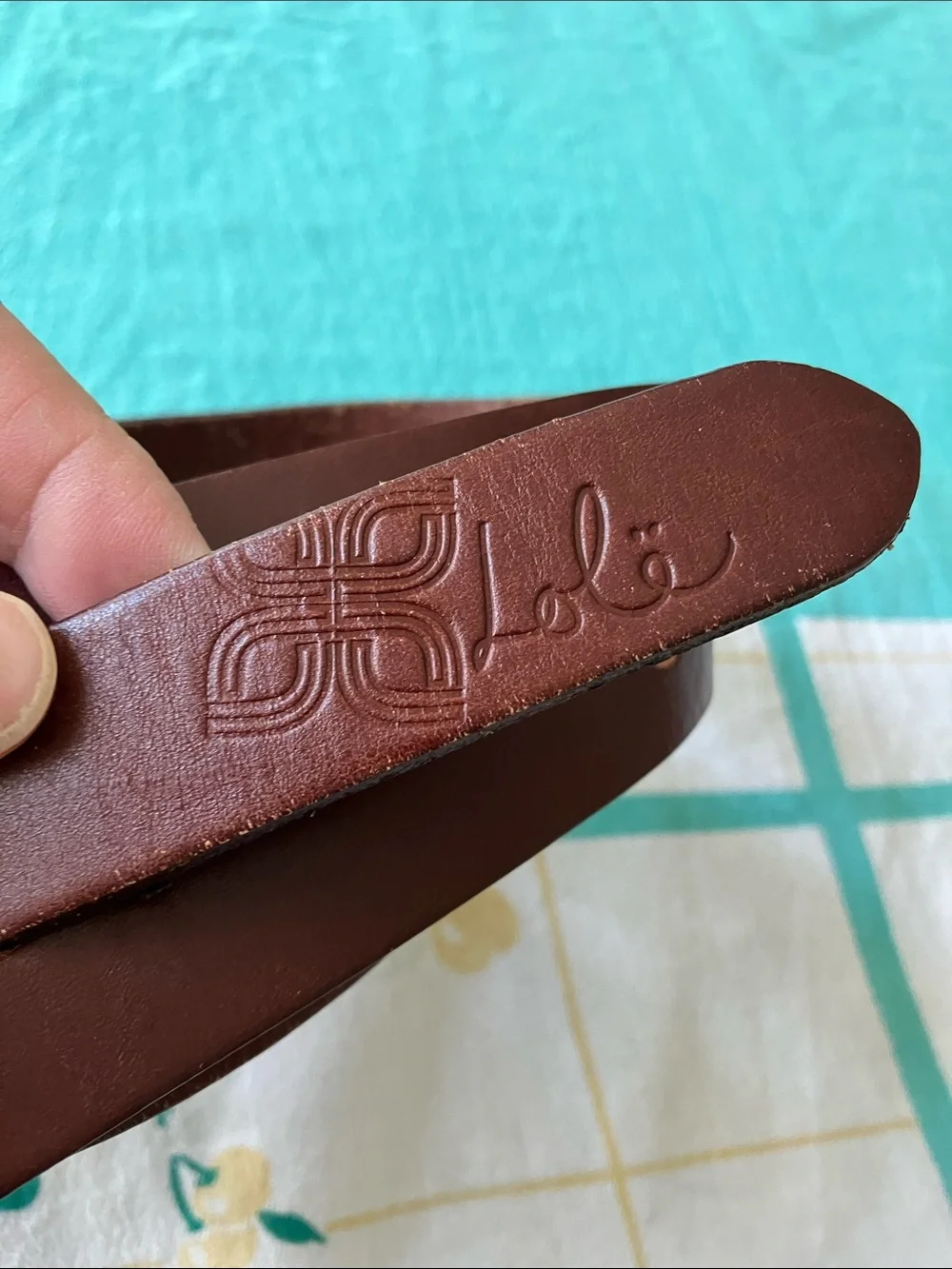 Lole Brown Leather Belt, L/XL